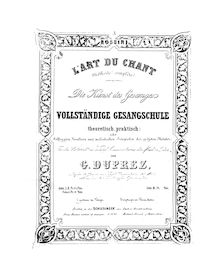 Partition Complete text, L art du chant, Duprez, Gilbert-Louis