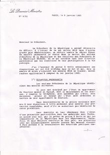 Lettre de Laurent Fabius à Valery Giscard d Estaing