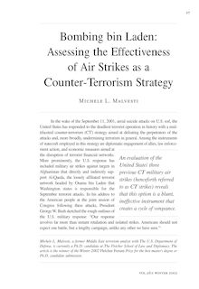 Bombing bin Laden: Assessing the Effectiveness of Air Strikes as a ...