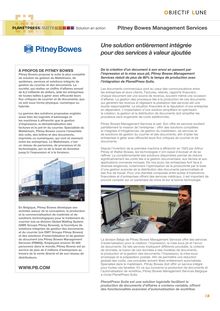 Étude de cas PlanetPress Suite - Pitney Bowes Management Services