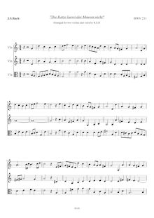 Partition complète, Schweigt stille, plaudert nicht, BWV 211, Kaffeekantate / Coffee Cantata par Johann Sebastian Bach