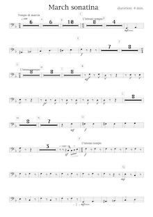 Partition basse Trombone, March Sonatina, Bb, Shigeta, Takuya