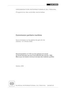 Commission paritaire maritime   sous commission sur les salaires