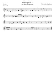Partition ténor viole de gambe 1, aigu clef, Il quinto libro de madrigali a cinque voci par Marco da Gagliano