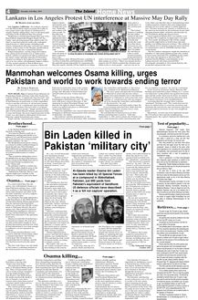 Bin Laden killed in Pakistan 'military city'