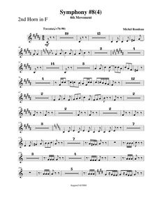 Partition cor 2 (F), Symphony No.8, E major, Rondeau, Michel par Michel Rondeau
