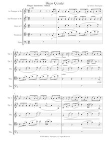 Partition complète, Brass quintette, Harrington, Jeffrey Michael