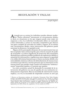 Regulación y fallas (Regulation and failure)