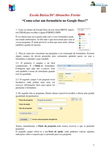 Tutorial - omo criar um formulário no GoogleDrive