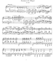 Partition complète, Piano Sonata No.15 en C major, »Reliquie« (incomplete)