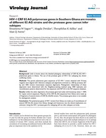 HIV-1 CRF 02 AG polymerase genes in Southern Ghana are mosaics of different 02 AG strains and the protease gene cannot infer subtypes