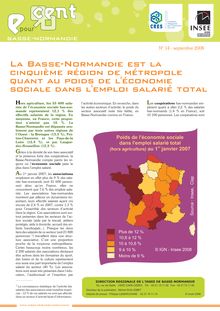 La Basse-Normandie est la cinquième  région de métropole quant au poids de  l économie sociale dans l emploi salarié total