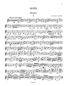 Partition de violon,  pour Piano et violon, Op.140, A minor