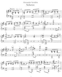 Partition complète, Scherzo, Op.46, Scriabin, Aleksandr