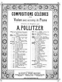 Partition de violon, Air avec Variations No.13, Op.121