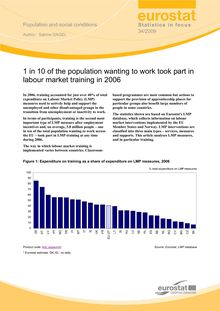 1 in 10 of the population wanting to work took part in labour market training in 2006