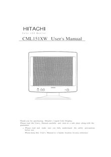 Notice Moniteurs Hitachi  CML151XW