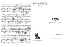 Partition complète et parties, Piano Trio, Lekeu, Guillaume