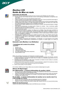 Notice LCD Acer  AL 2616W