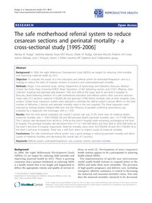 The safe motherhood referral system to reduce cesarean sections and perinatal mortality - a cross-sectional study [1995-2006]