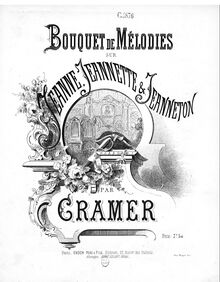 Partition complète, Bouquet de mélodies sur  Jeanne, Jeannette et Jeanneton 