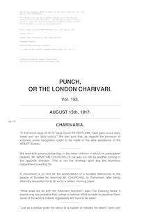 Punch, or the London Charivari, Volume 153, August 15, 1917