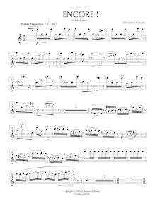 Partition flûte , partie, Encore pour flûte et Piano, Manookian, Jeff