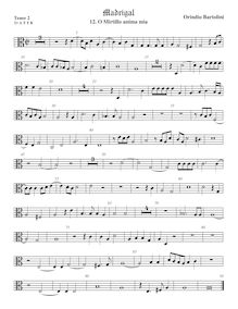 Partition ténor viole de gambe 3, alto clef, Madrigali a 5 voci, Libro 1
