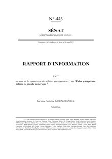 Rapport d information sur le Numérique (Sénat)