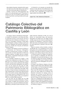 Catálogo Colectivo del Patrimonio Bibliográfico en Castilla y León
