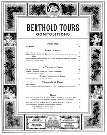 Partition de violon, Petit duo symphonique, D Major, Tours, Berthold