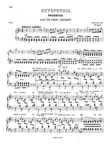 Partition , Ungeduld (S.563/5), 6 Melodien von Franz Schubert, Liszt, Franz