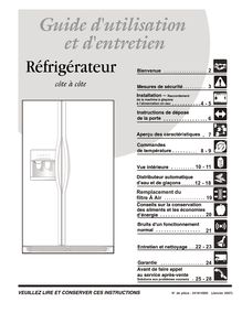 Notice Réfrigérateur Frigidaire  FSC23F7HW4