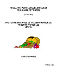 FONDATION POUR LE DEVELOPPEMENT ECONOMIQUE ET SOCIAL (FODES-5 ...