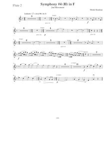 Partition flûte 2, Symphony No.4  Pastorale , Symphony on Canadian Folk Themes par Michel Rondeau