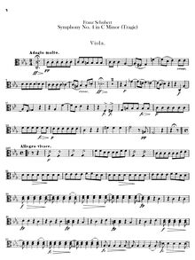 Partition viole de gambe, Symphony No.4, »Tragische« (Tragic)