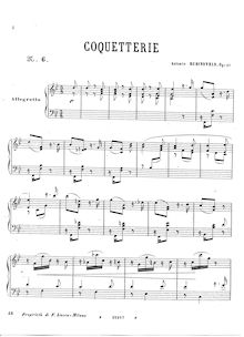 Partition , Coquetterie, 6 Morceaux, Op.51, Rubinstein, Anton