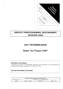 Technologie 2006 BP - Restaurant