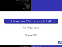 Solution Linux 2008 : de retour du CNIT