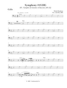 Partition violoncelles, Symphony No.15  Black Halloween , F minor par Michel Rondeau