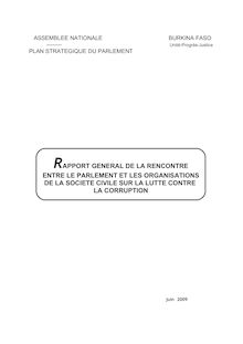 RAPPORT GENERAL DE LA RENCONTRE ENTRE LE PARLEMENT - ASSEMBLEE ...