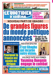Le Quotidien d’Abidjan n°4030 - du lundi 04 octobre 2021