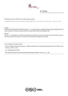 Distance de forme entre groupes - article ; n°1 ; vol.5, pg 15-22