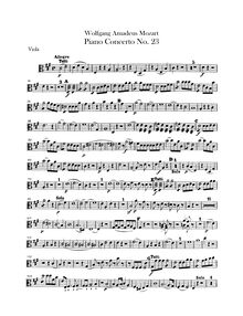 Partition altos, Piano Concerto No.23, A major, Mozart, Wolfgang Amadeus par Wolfgang Amadeus Mozart