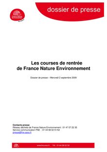 Les courses de rentrée de France Nature Environnement