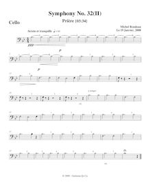 Partition violoncelles, Symphony No.32, C major, Rondeau, Michel