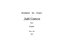 Partition complète, Jubilance pour orgue, St. Clair, Richard