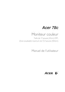 Notice Moniteurs Acer  78C
