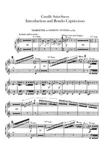 Partition trompette 1, 2 (en A), Introduction et Rondo capriccioso, Op.28