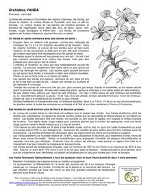 Orchidées Vanda - fiche pratique